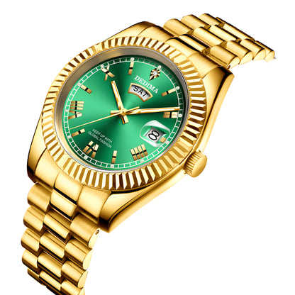 Elegant Roman Numeral Diamond Accent Mens Watch