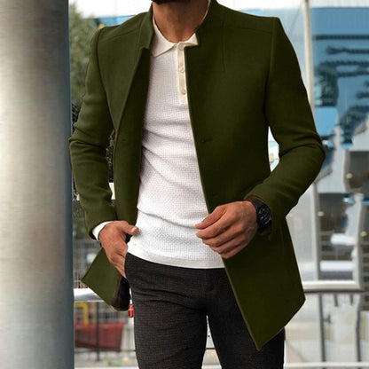 Men's Slim-Fit Woolen Coats