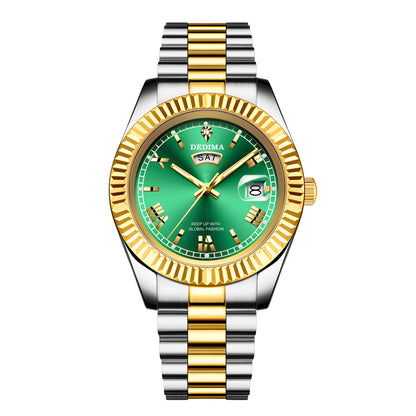 Elegant Roman Numeral Diamond Accent Mens Watch
