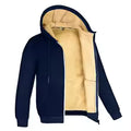 Long Sleeve Lambswool Fleece Jacket With Hoodie