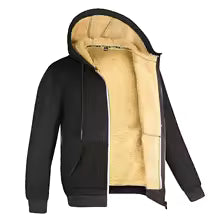 Long Sleeve Lambswool Fleece Jacket With Hoodie
