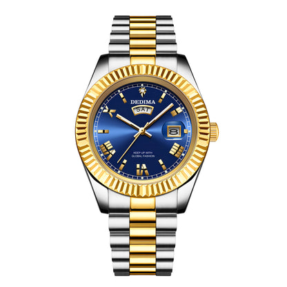 Elegant Roman Numeral Diamond Accent Mens Watch