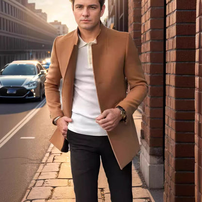 Men's Slim-Fit Woolen Coats